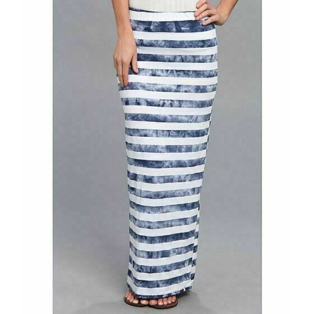 Element Women's Cotton Blend Beach Casual Florence Tie Dye Striped Maxi Skirt - Picture 2 of 12